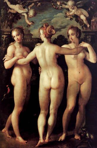 Hans von Aachen The Three Graces oil painting picture